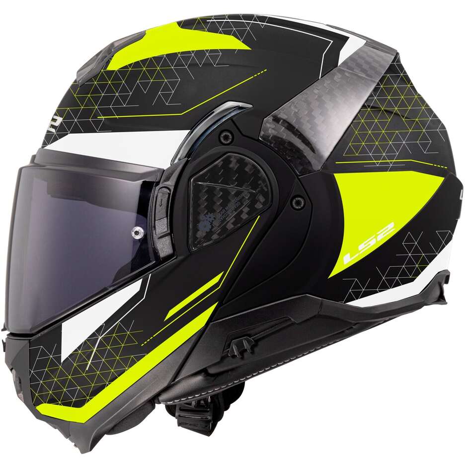 Casque Moto Modulable P/J LS2 FF910 ADVANT II ASTRAL Jaune Fluo