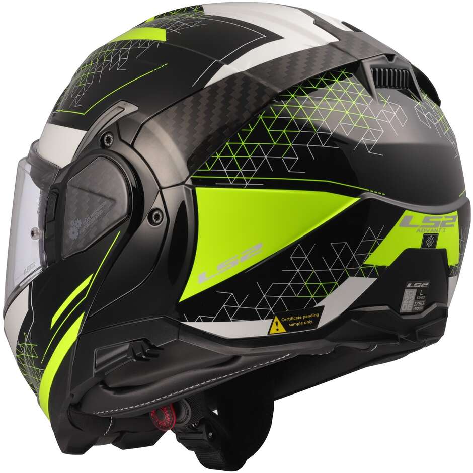 Casque Moto Modulable P/J LS2 FF910 ADVANT II ASTRAL Jaune Fluo