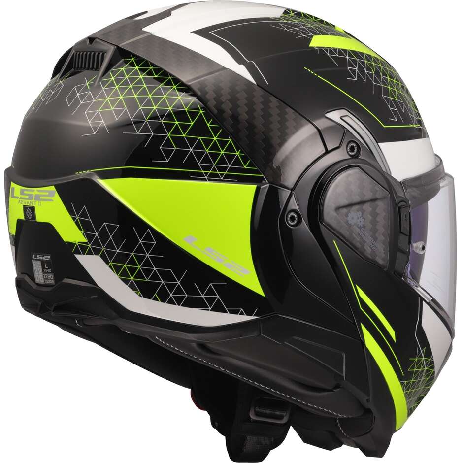 Casque Moto Modulable P/J LS2 FF910 ADVANT II ASTRAL Jaune Fluo