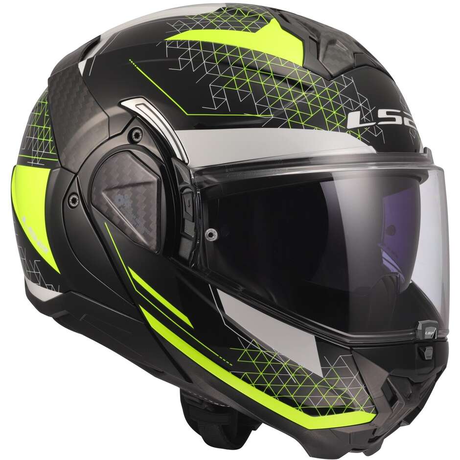 Casque Moto Modulable P/J LS2 FF910 ADVANT II ASTRAL Jaune Fluo