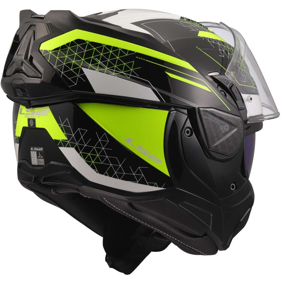 Casque Moto Modulable P/J LS2 FF910 ADVANT II ASTRAL Jaune Fluo