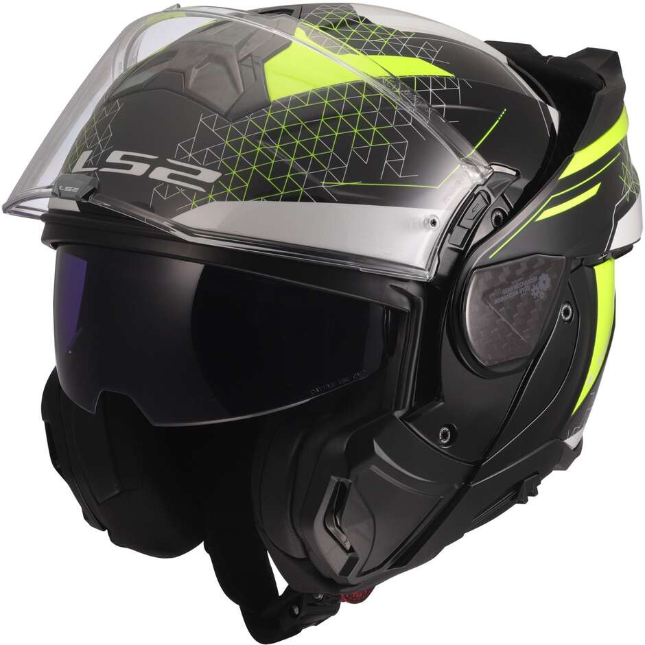 Casque Moto Modulable P/J LS2 FF910 ADVANT II ASTRAL Jaune Fluo