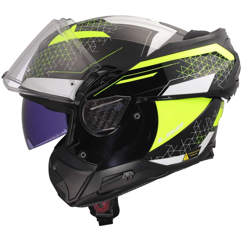 Casque Moto Modulable P/J LS2 FF910 ADVANT II ASTRAL Jaune Fluo
