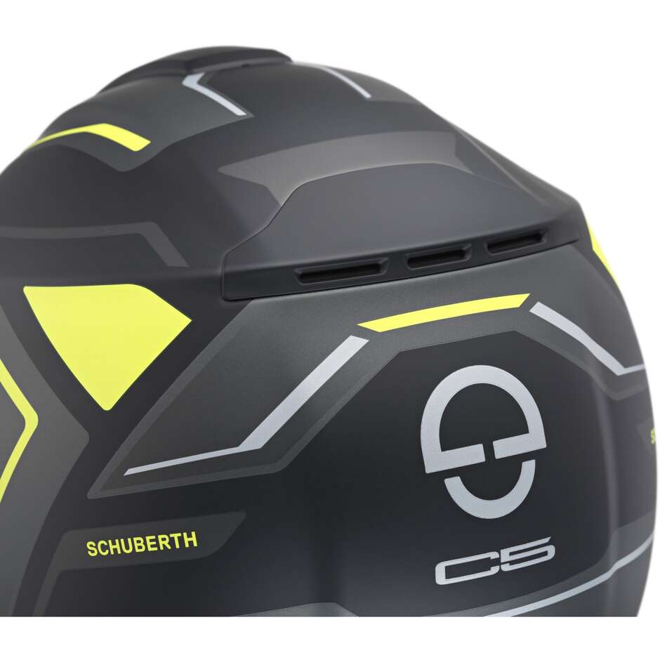 Casque moto modulable P/J Schuberth C5 OMEGA Jaune