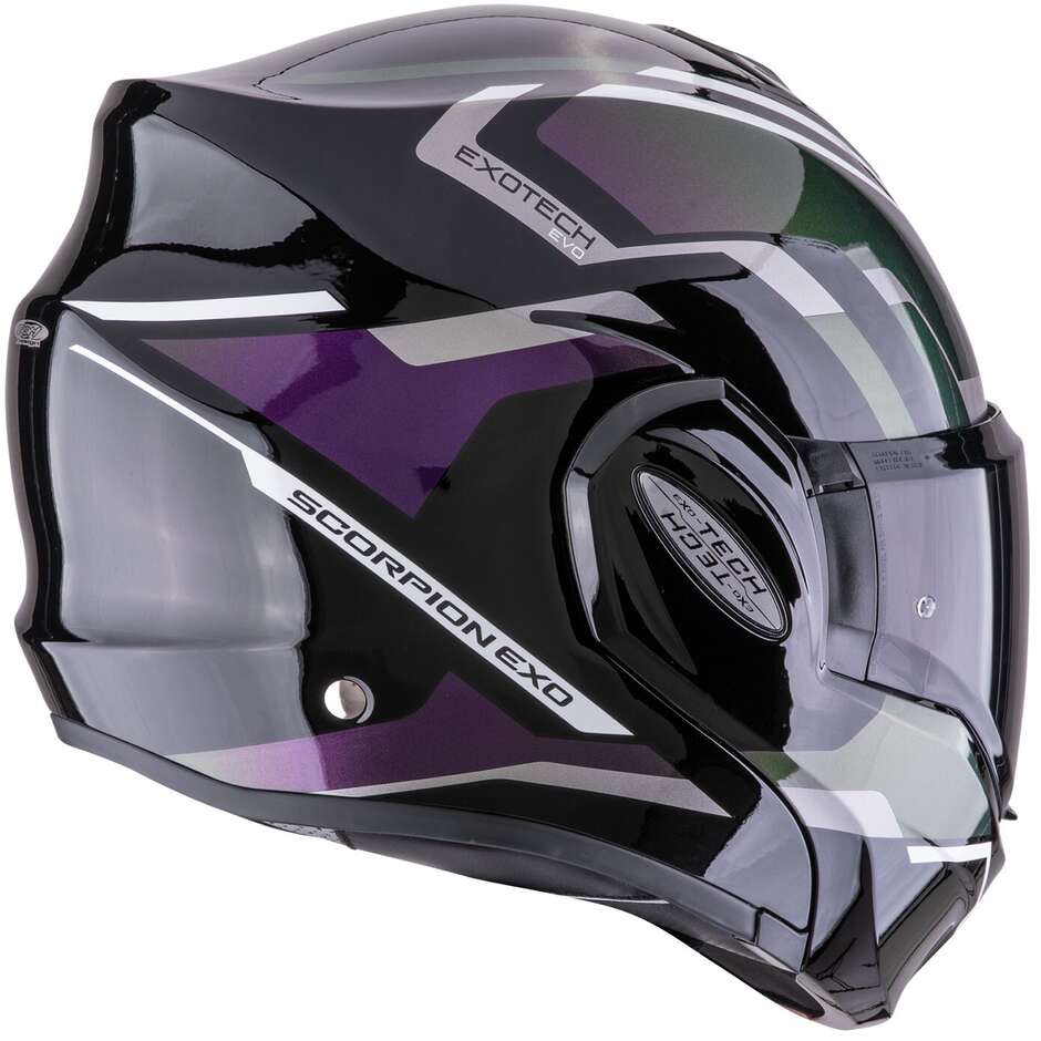 Casque Moto Modulable P/J Scorpion EXO-TECH EVO FURIO Noir Camaleon