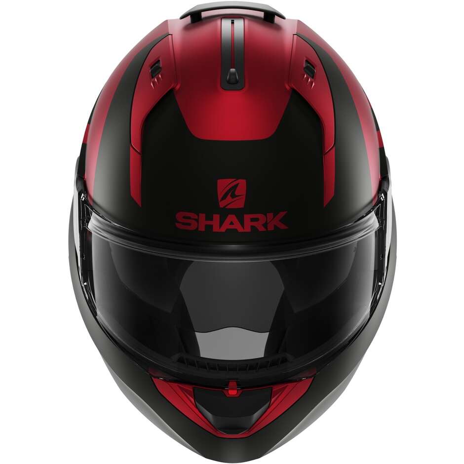Casque Moto Modulable P/J Shark EVO ES KEDJE Mat Rouge Noir Rouge