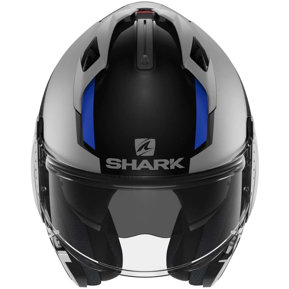 Casque Moto Modulable P/J Shark EVO GT SEAN Noir Gris Bleu