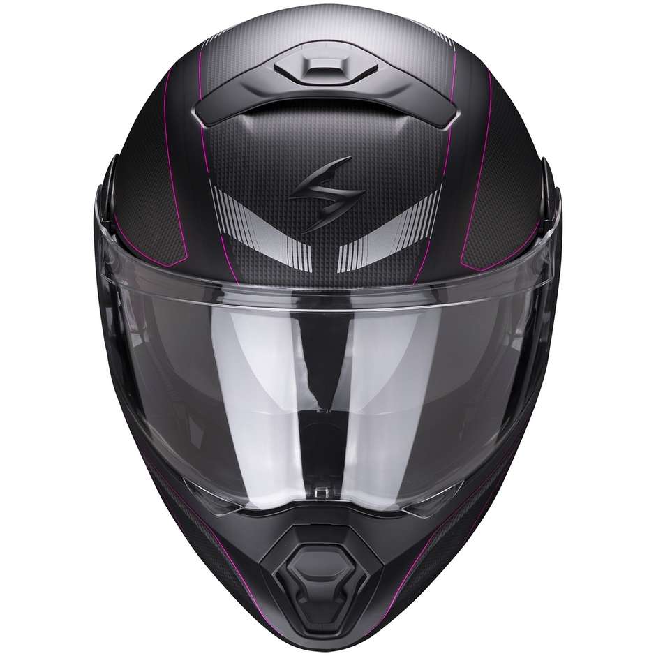Casque Moto Modulaire Approuvé P / J Scorpion EXO-930 SKY Matt Black Pink