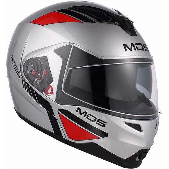Casque moto modulaire MDS By AGV Md 200 Multi Traveler argent
