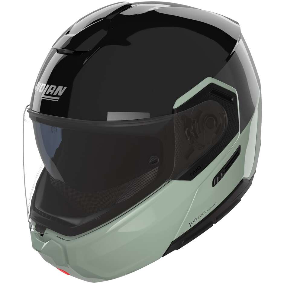 Nolan N90-3 06 Modularer Motorradhelm P/J SONDERLACKIERUNG 349 Schwarz Grün Grau Glänzend