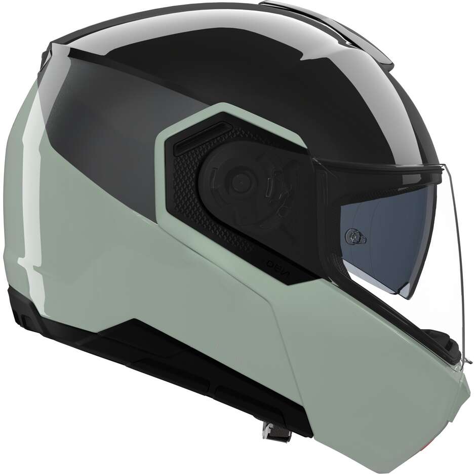 Nolan N90-3 06 Modularer Motorradhelm P/J SONDERLACKIERUNG 349 Schwarz Grün Grau Glänzend