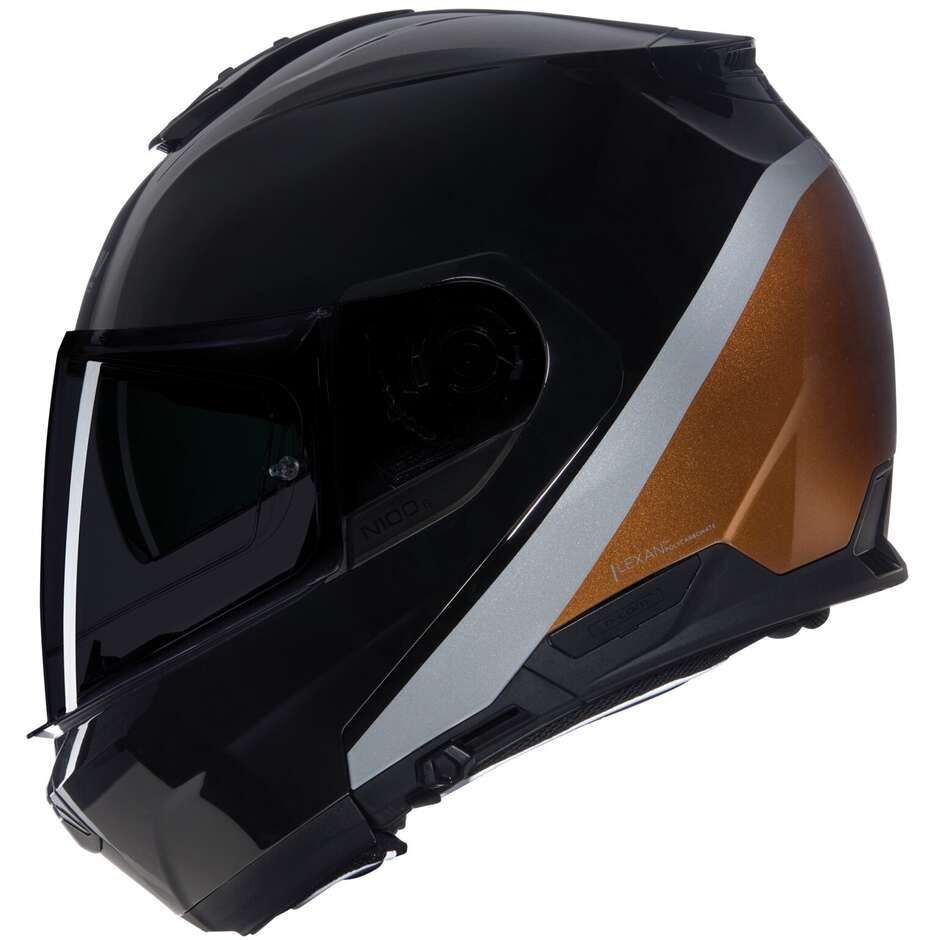 Casque Moto Modulaire P/J Nolan N100-6 PEINTURE SPÉCIALE 343 Noir Ocre