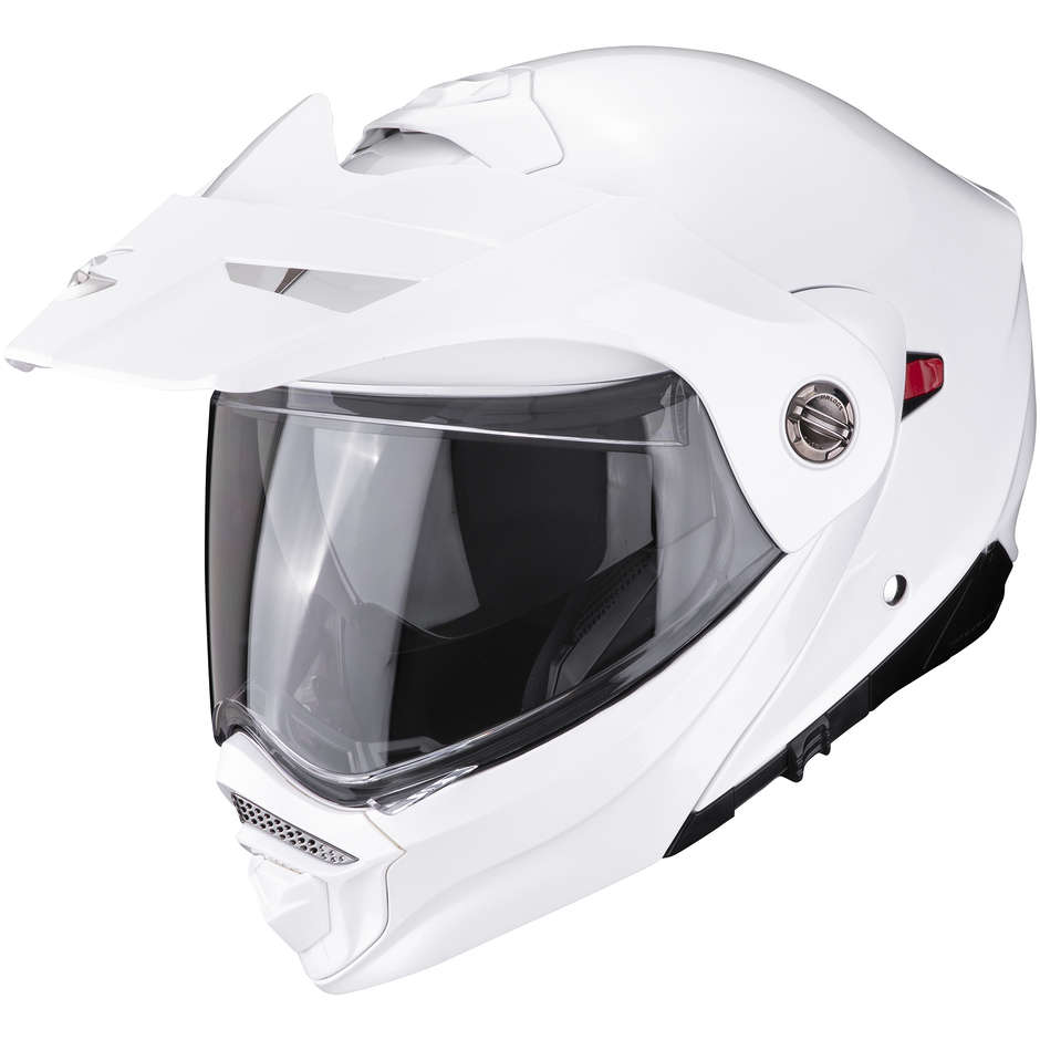 Casque Moto Modulaire P/J Scorpion ADX-2 Blanc Perle