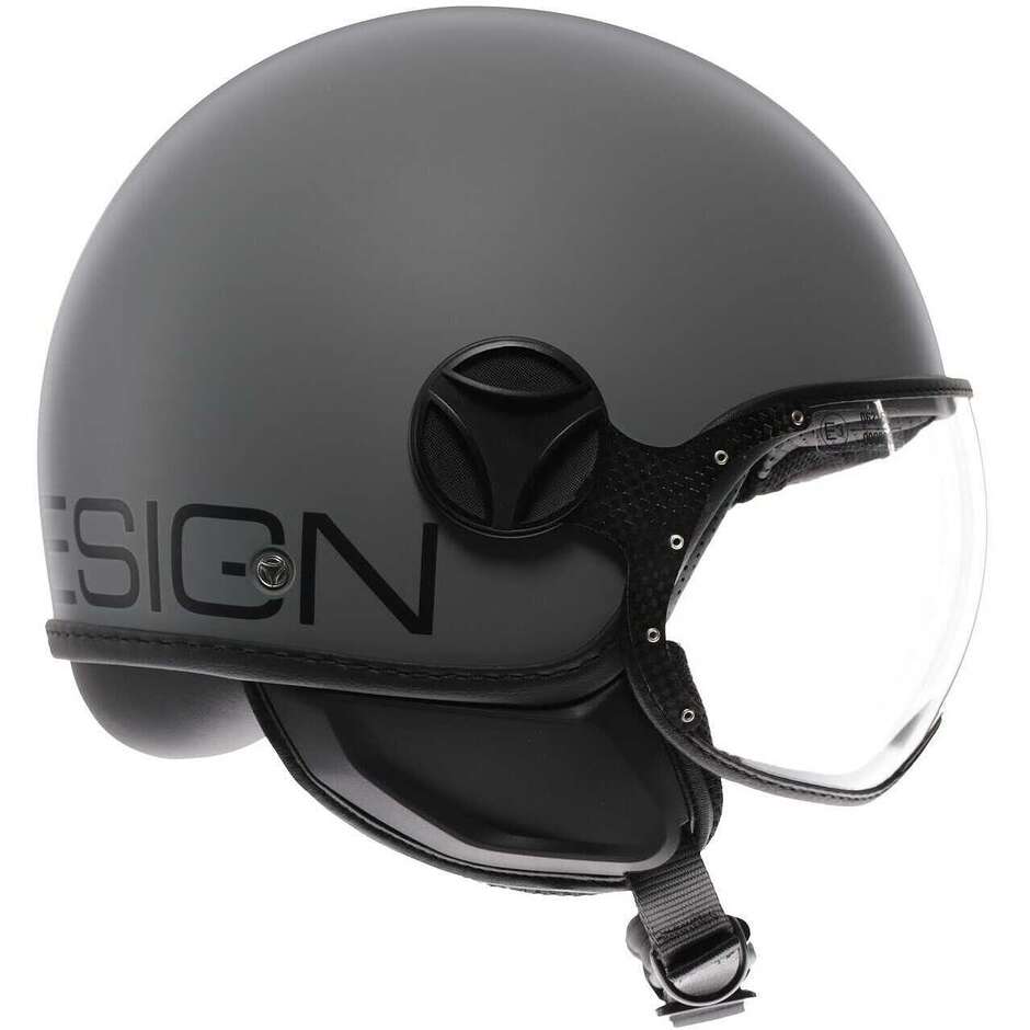 Casque Moto Momo Design FGTR CLASSIC Mono Jet Gris Mat Noir