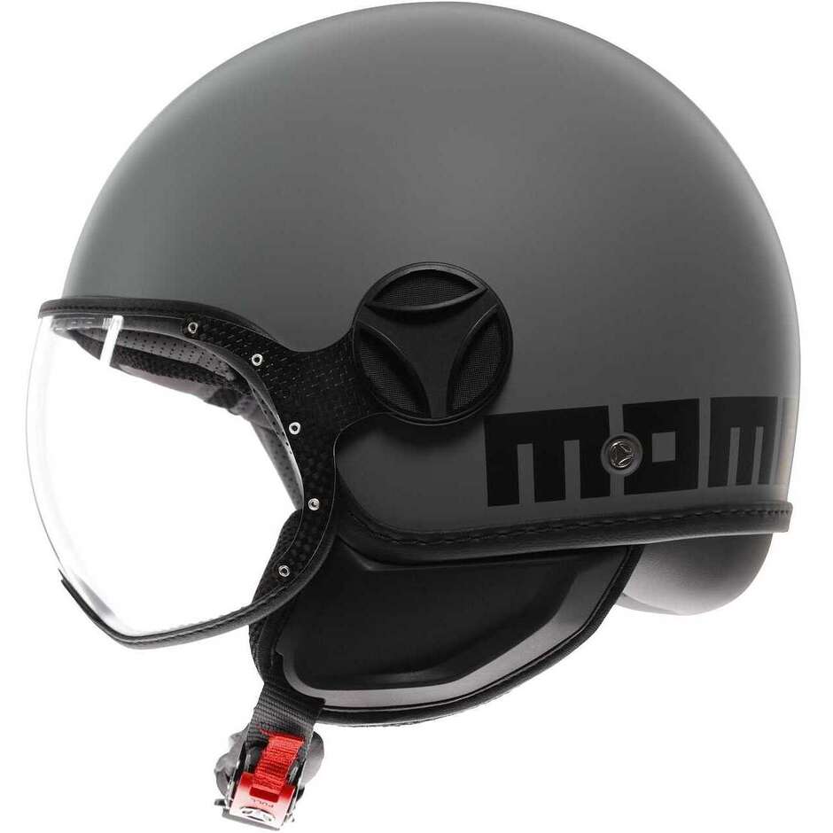 Casque Moto Momo Design FGTR CLASSIC Mono Jet Gris Mat Noir