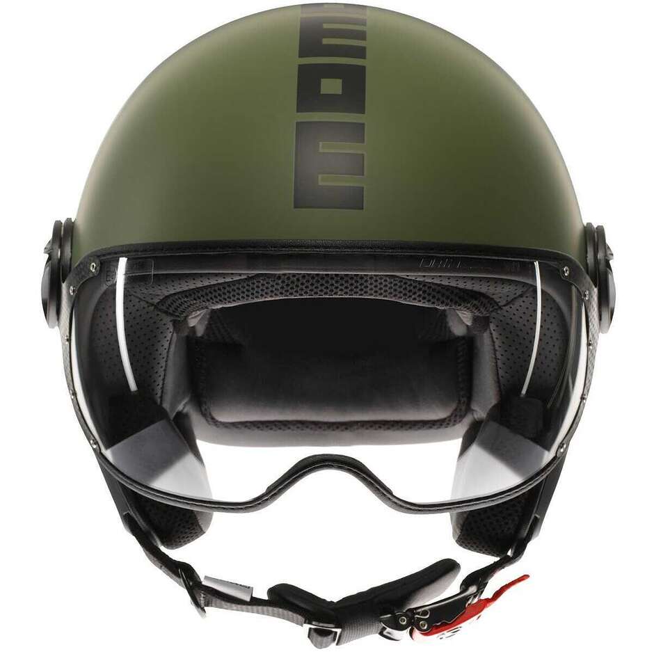 Casque Moto Momo Design FGTR CLASSIC Mono Jet Vert Militaire Noir