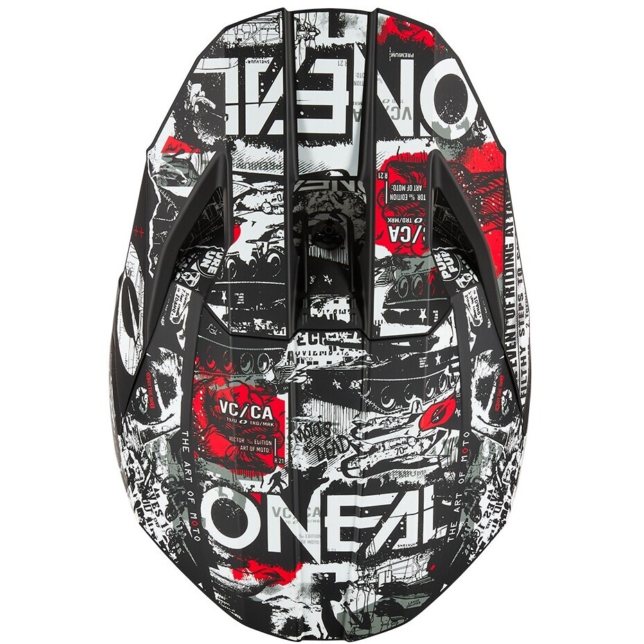 Casque Moto Oneal 3SRS Stack Cross Enduro Noir Blanc