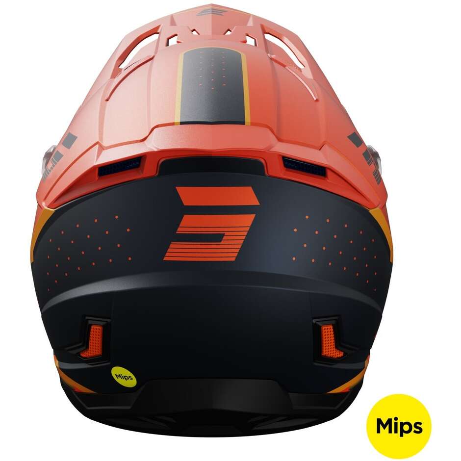 Casque Moto Shot CORE HONOR Cross Enduro Orange Mat