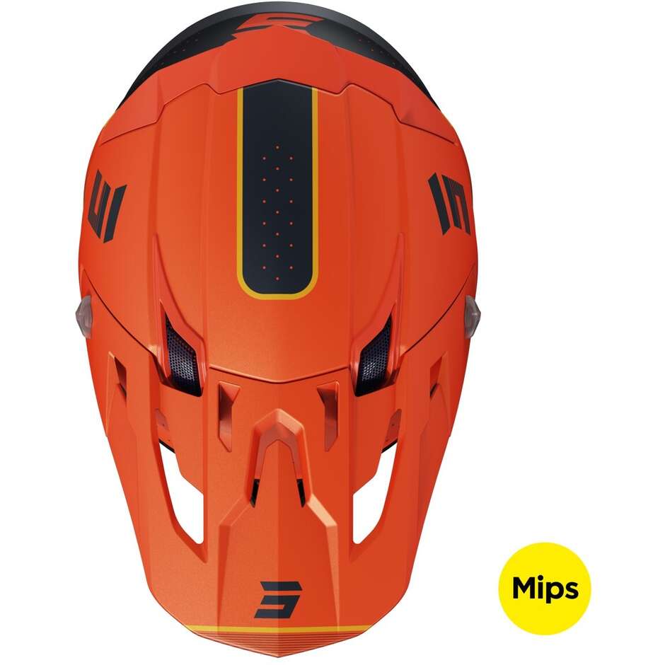 Casque Moto Shot CORE HONOR Cross Enduro Orange Mat