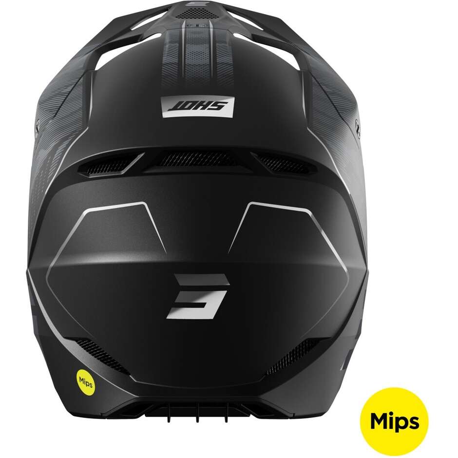 Casque Moto Shot RACE CAMO TACTIC Cross Enduro Noir Mat Gris