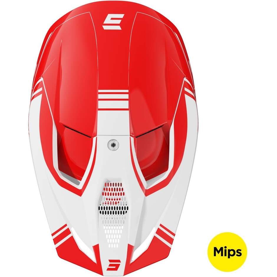 Casque Moto Shot RACE SPRINT Cross Enduro Rouge Brillant
