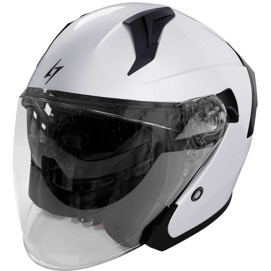 Casque moto Stormer RUN Jet Blanc Perle