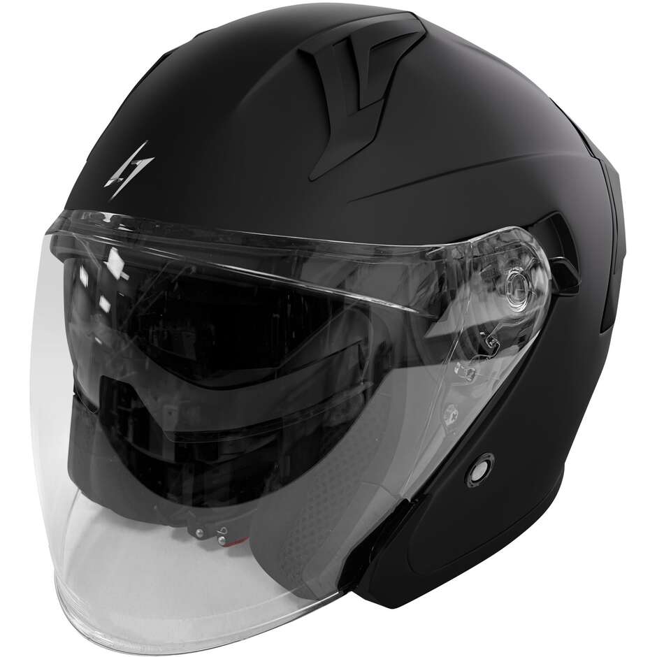 Casque moto Stormer RUN Jet noir mat