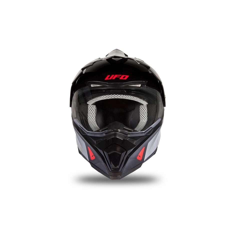 Casque Moto Tourer / Crossover Ufo ARIES Noir Gris Brillant