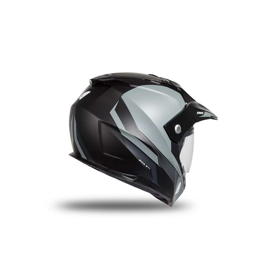 Casque Moto Tourer / Crossover Ufo ARIES Noir Gris Mat