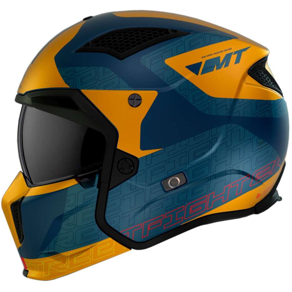 Casque Moto Trial Mt Helmet STREETFIGHTER SV S Totem C3 Jaune Mat