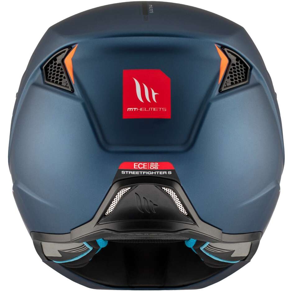 Casque moto trial Mt Helmets STREETFIGHTER SV S SOLID A7 Bleu mat