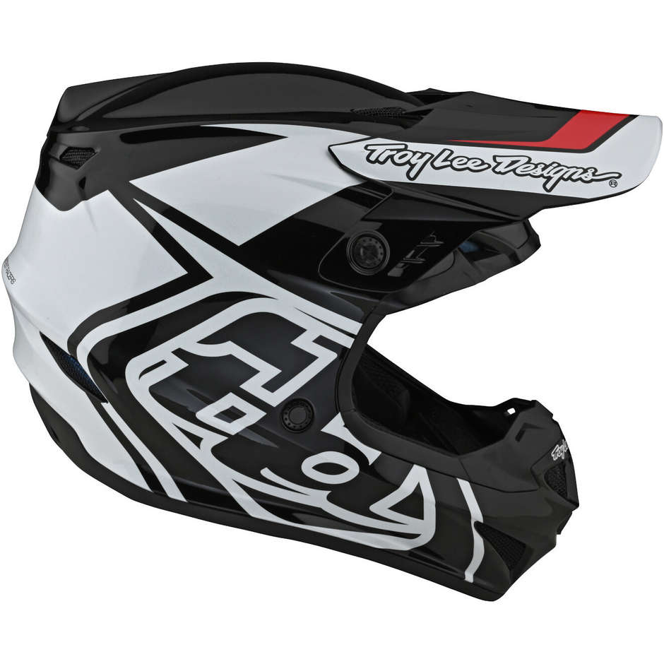 Casque moto Troy Lee Designs Cross Enduro GP OVERLOAD Noir Blanc