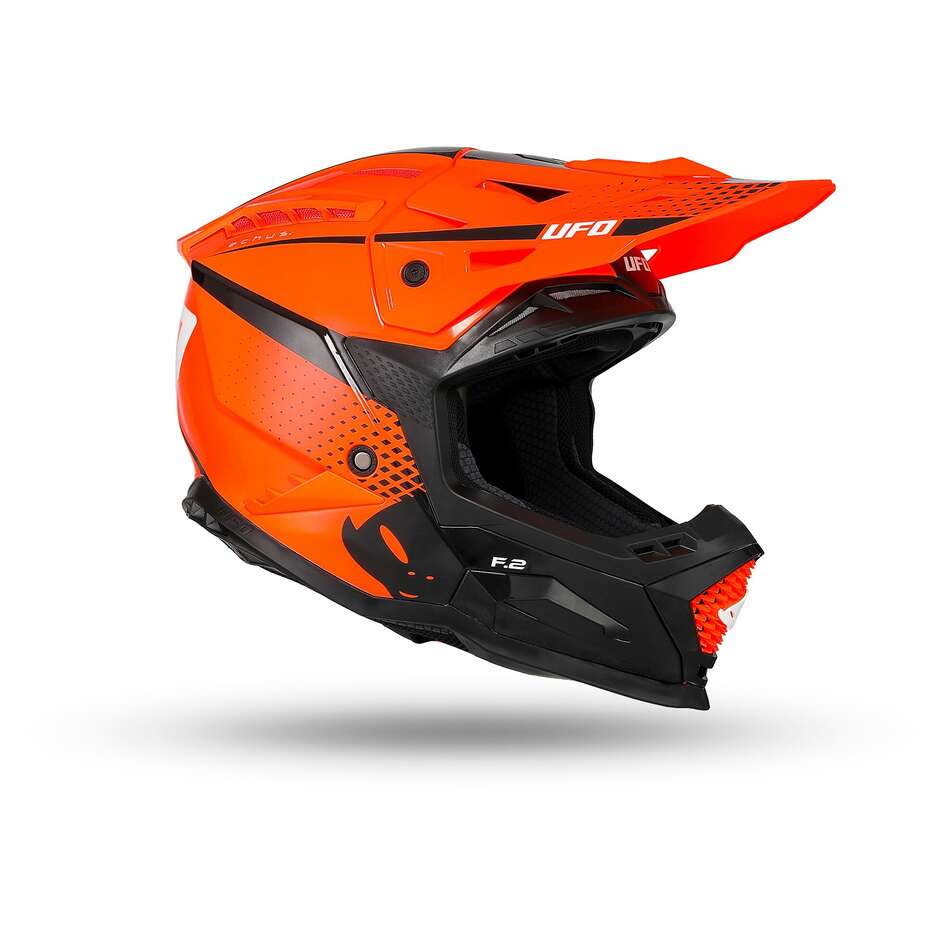 Casque Moto Ufo ECHUS Cross Enduro Orange Noir