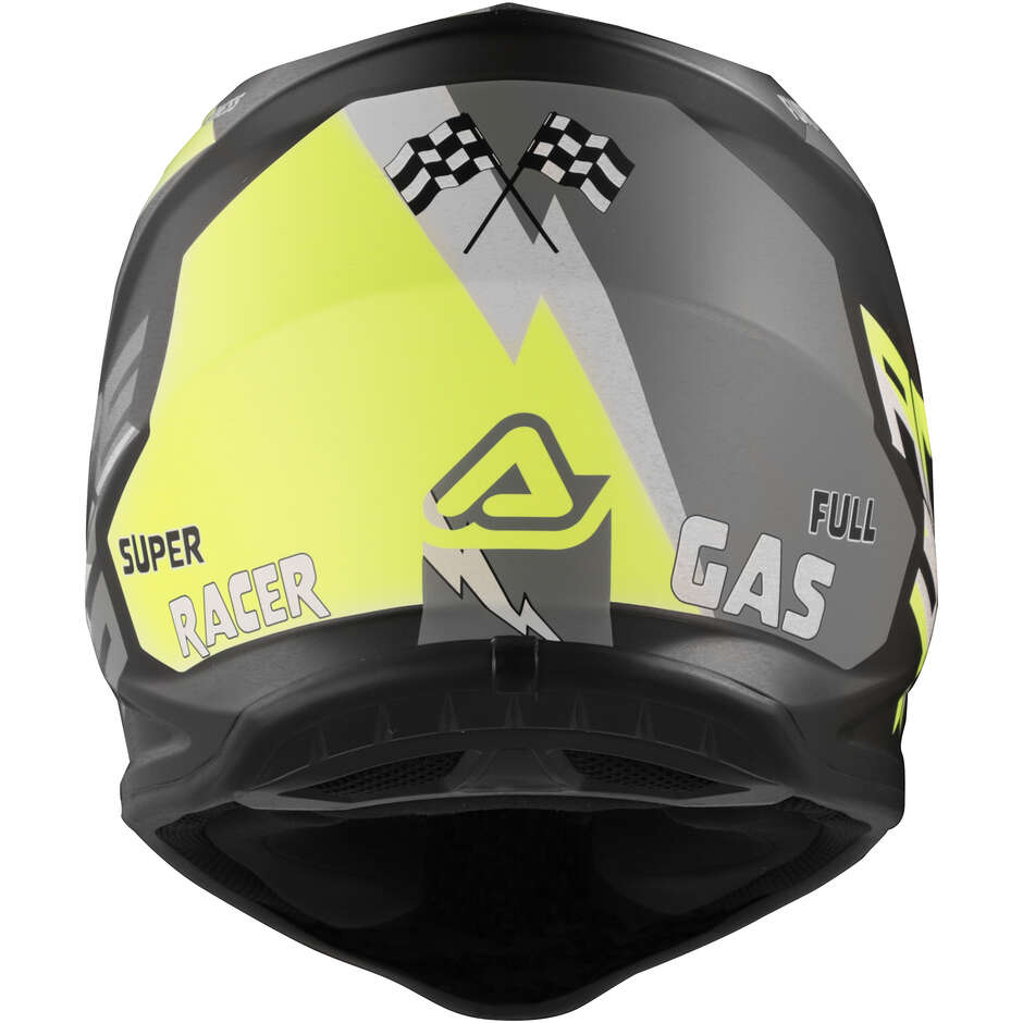 Casque Motocross Enduro ACERBIS Enfant PROFILE JUNIOR Noir Jaune Fluo