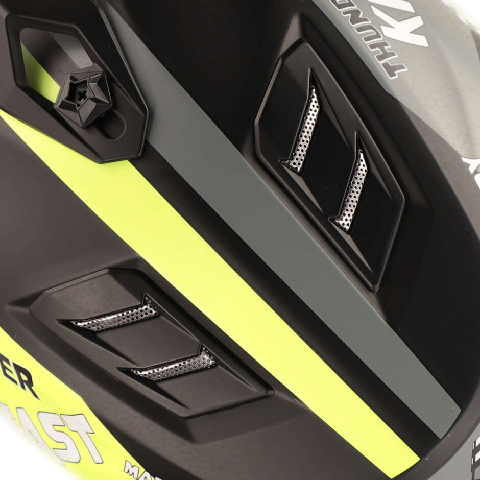 Casque Motocross Enduro ACERBIS Enfant PROFILE JUNIOR Noir Jaune Fluo