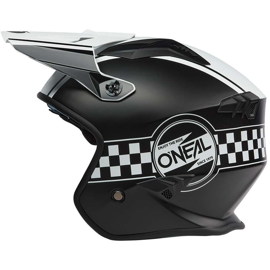 Casque Oneal VOLT CLEFT Casque Moto Jet Noir Blanc
