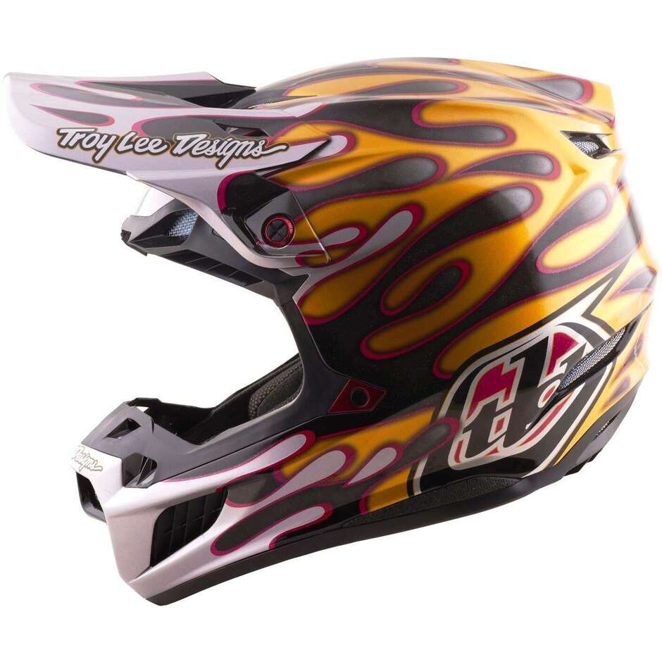 Casque Troy Lee Designs SE5 Carbon MIPS Overspray Noir/Or