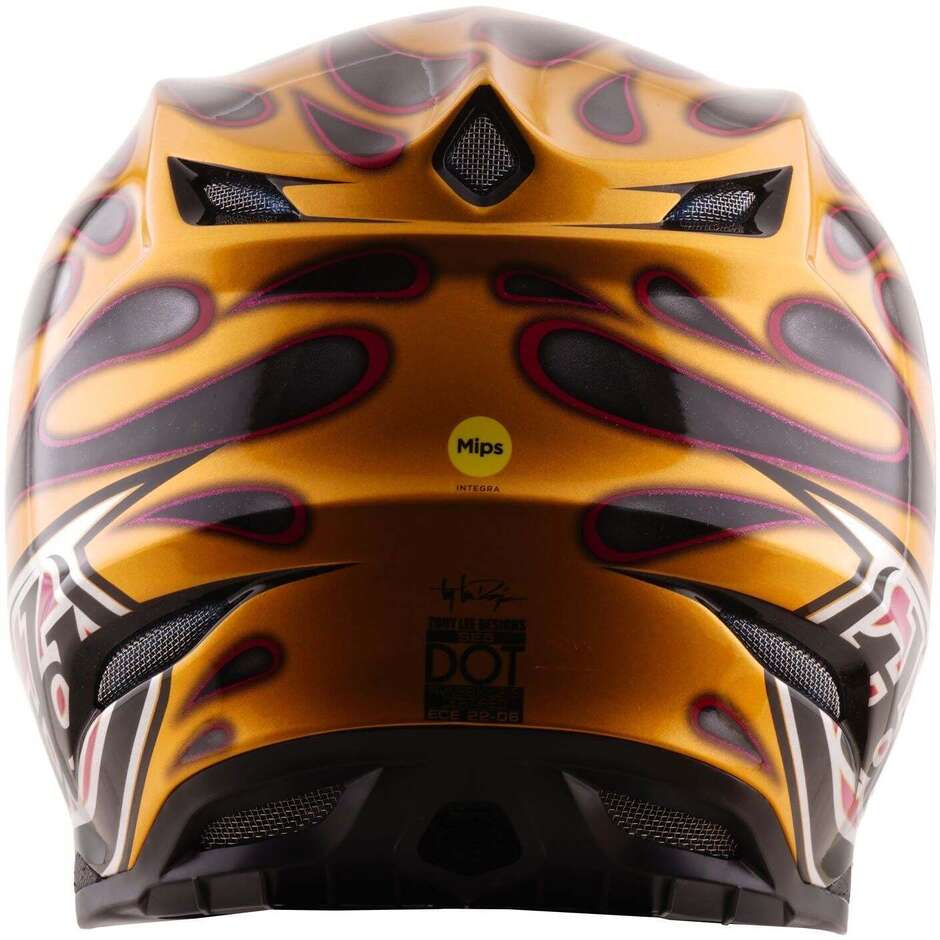Casque Troy Lee Designs SE5 Carbon MIPS Overspray Noir/Or