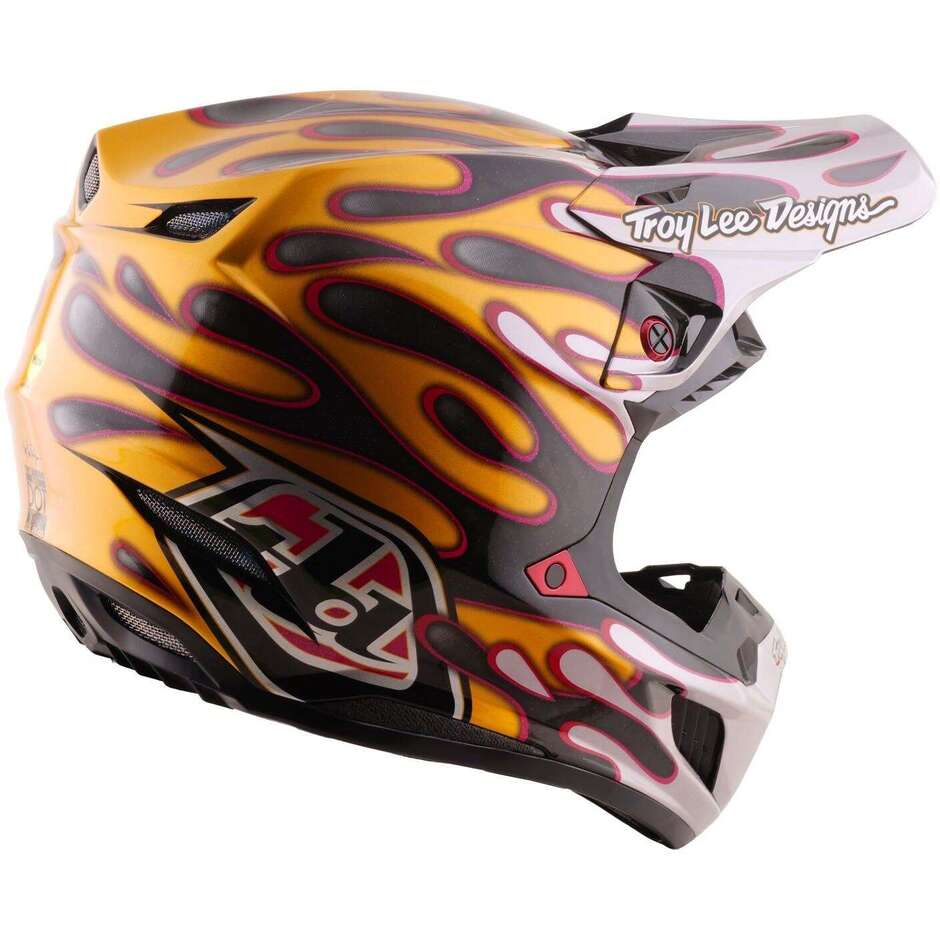 Casque Troy Lee Designs SE5 Carbon MIPS Overspray Noir/Or