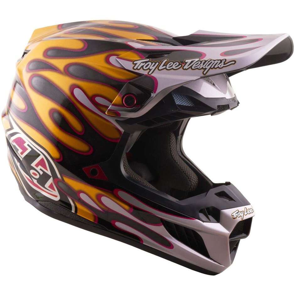 Casque Troy Lee Designs SE5 Carbon MIPS Overspray Noir/Or