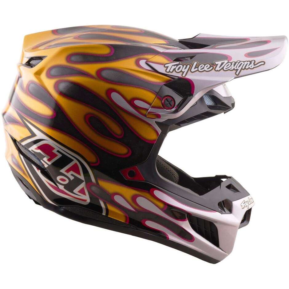 Casque Troy Lee Designs SE5 Carbon MIPS Overspray Noir/Or