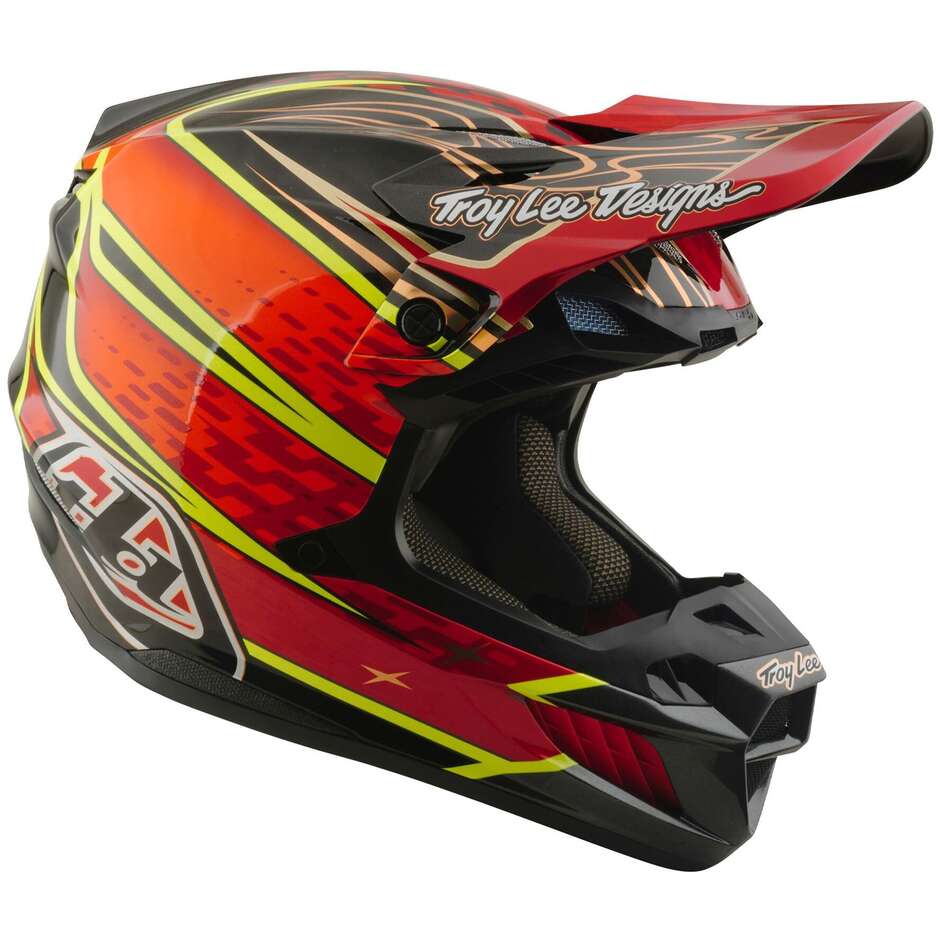 Casque Troy Lee Designs SE5 Carbon MIPS Wings Rouge