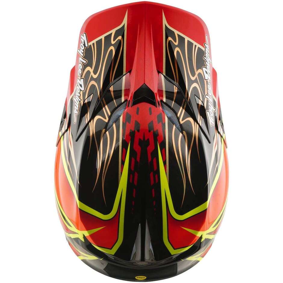 Casque Troy Lee Designs SE5 Carbon MIPS Wings Rouge