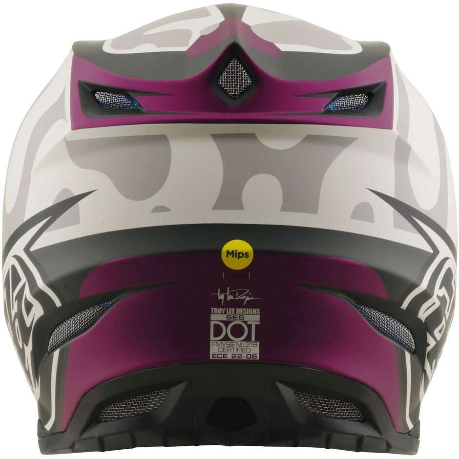 Casque Troy Lee Designs SE5 Composite Myth Blanc foncé
