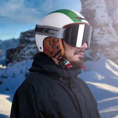 CGM EBI Casque de ski unisexe pour adulte, Graphite satin, L (59cm