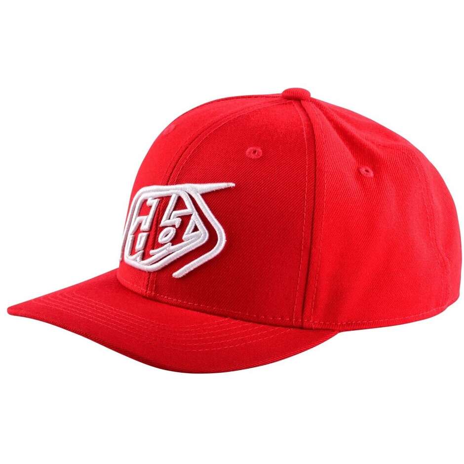 Casquette courte Troy Lee Design 9FORTY Snapback rouge et blanche