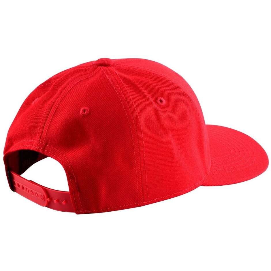 Casquette courte Troy Lee Design 9FORTY Snapback rouge et blanche