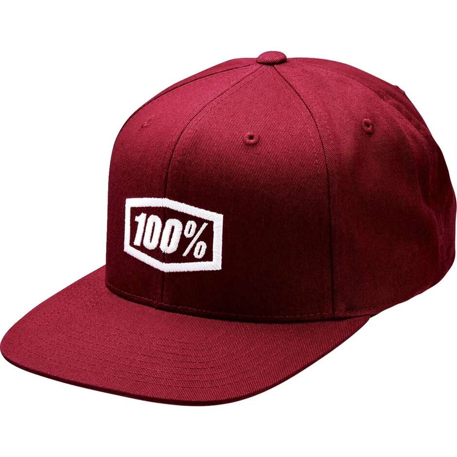 Casquette Snapback 100% Icon bordeaux