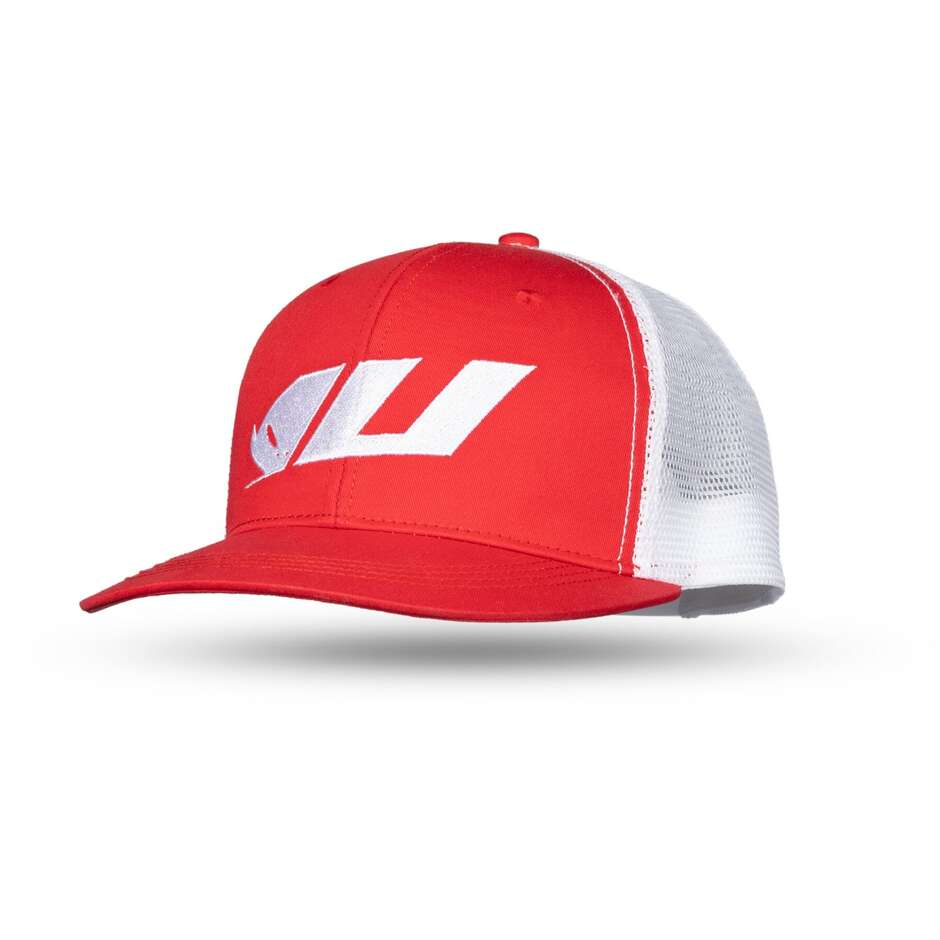 Casquette UFO Ventilée Alien Logo + U Blanc Rouge Blanc