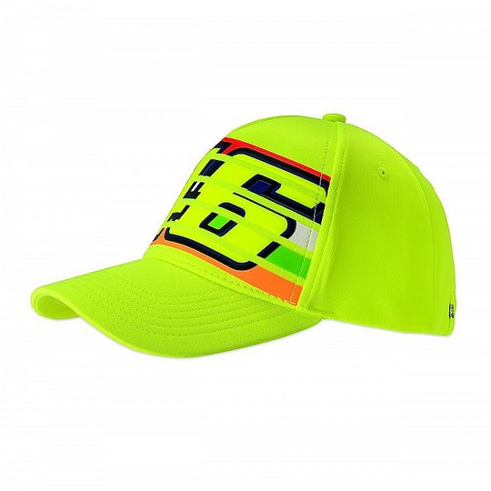 Casquette VR46 Classic Collection Stripes 46 Yellow Fluo